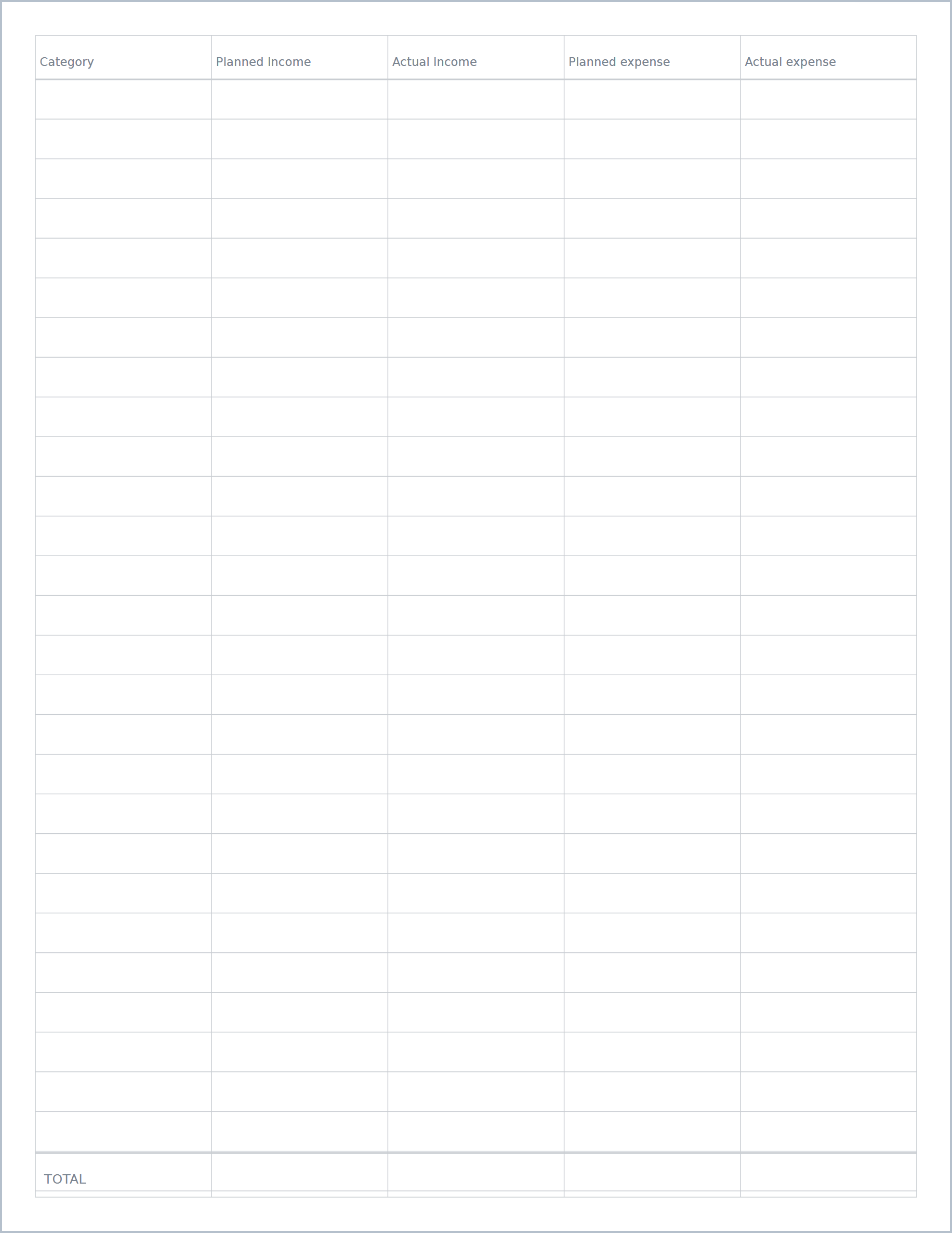 Budget printable paper, US Letter