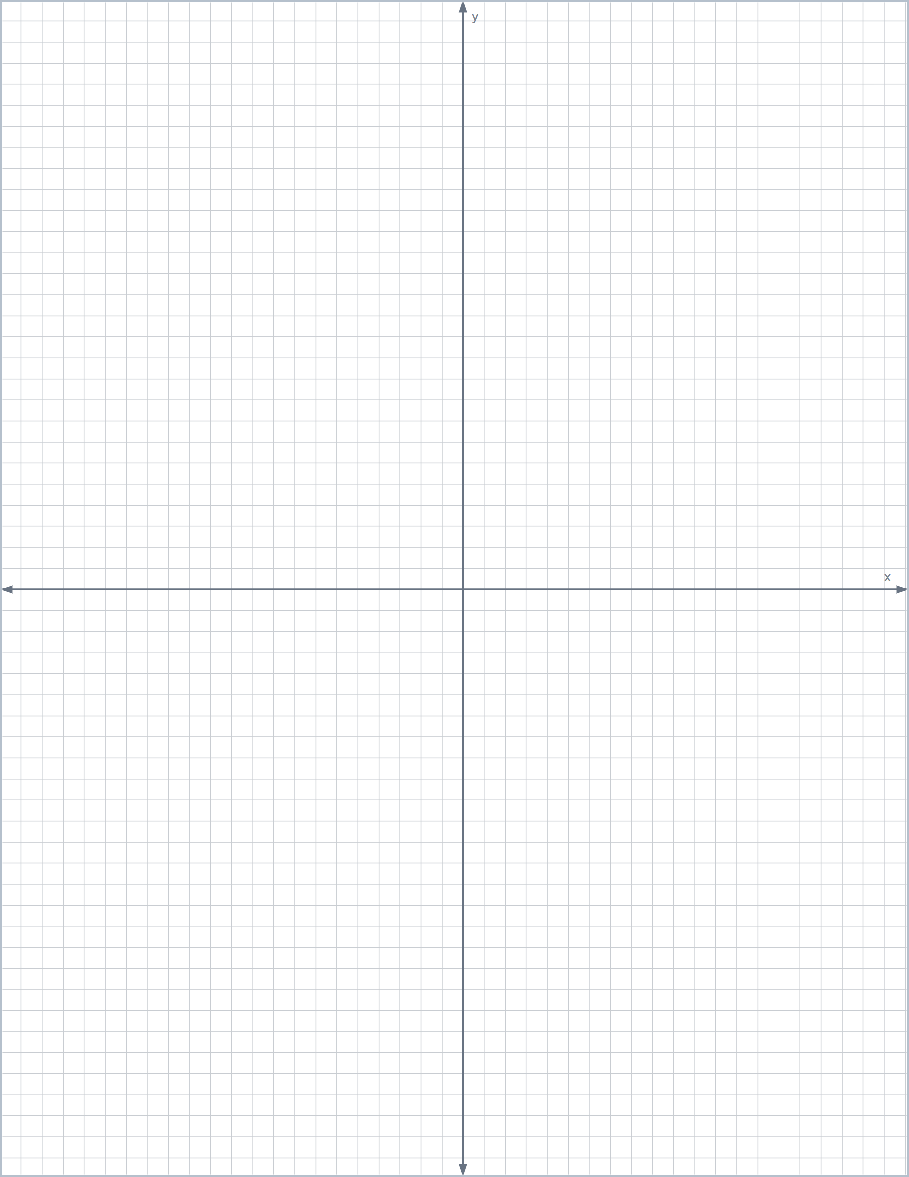 Cartesian axes printable paper, US Letter