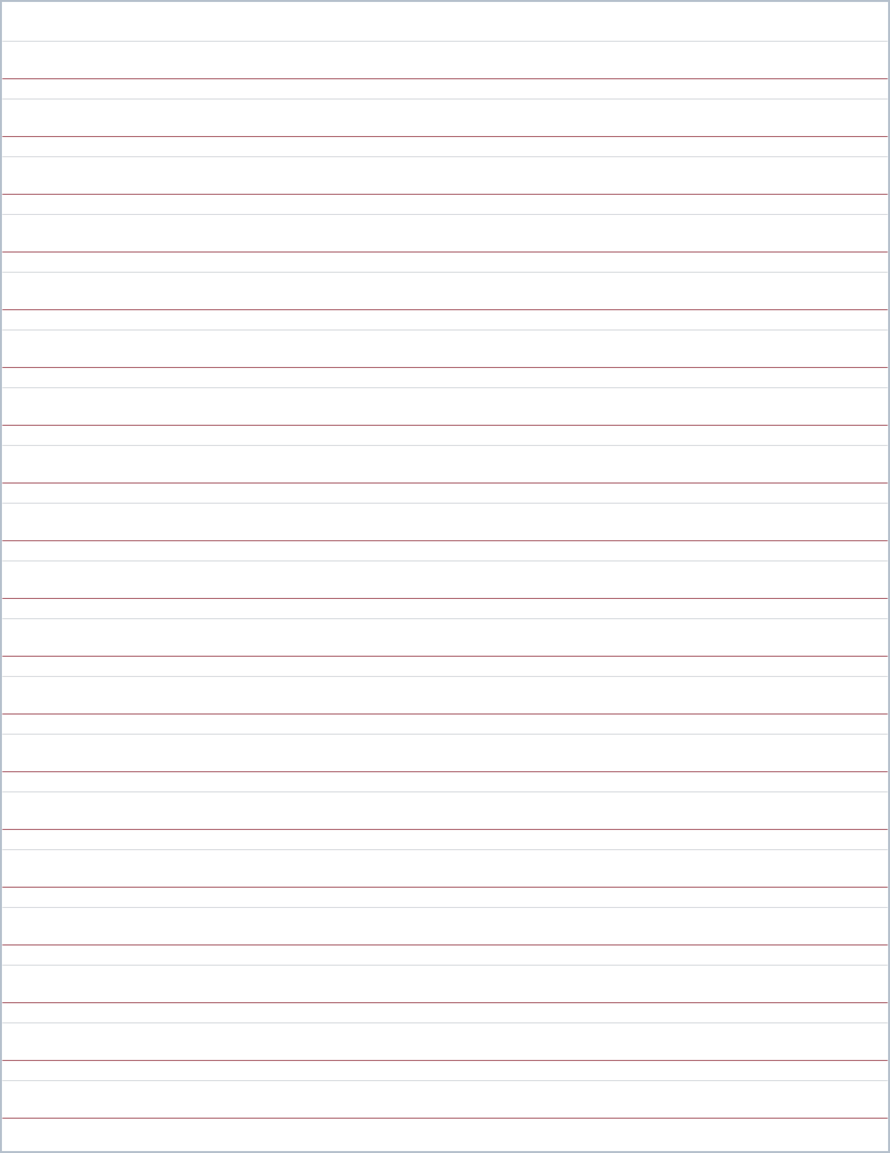 Double-line printable paper, US Letter