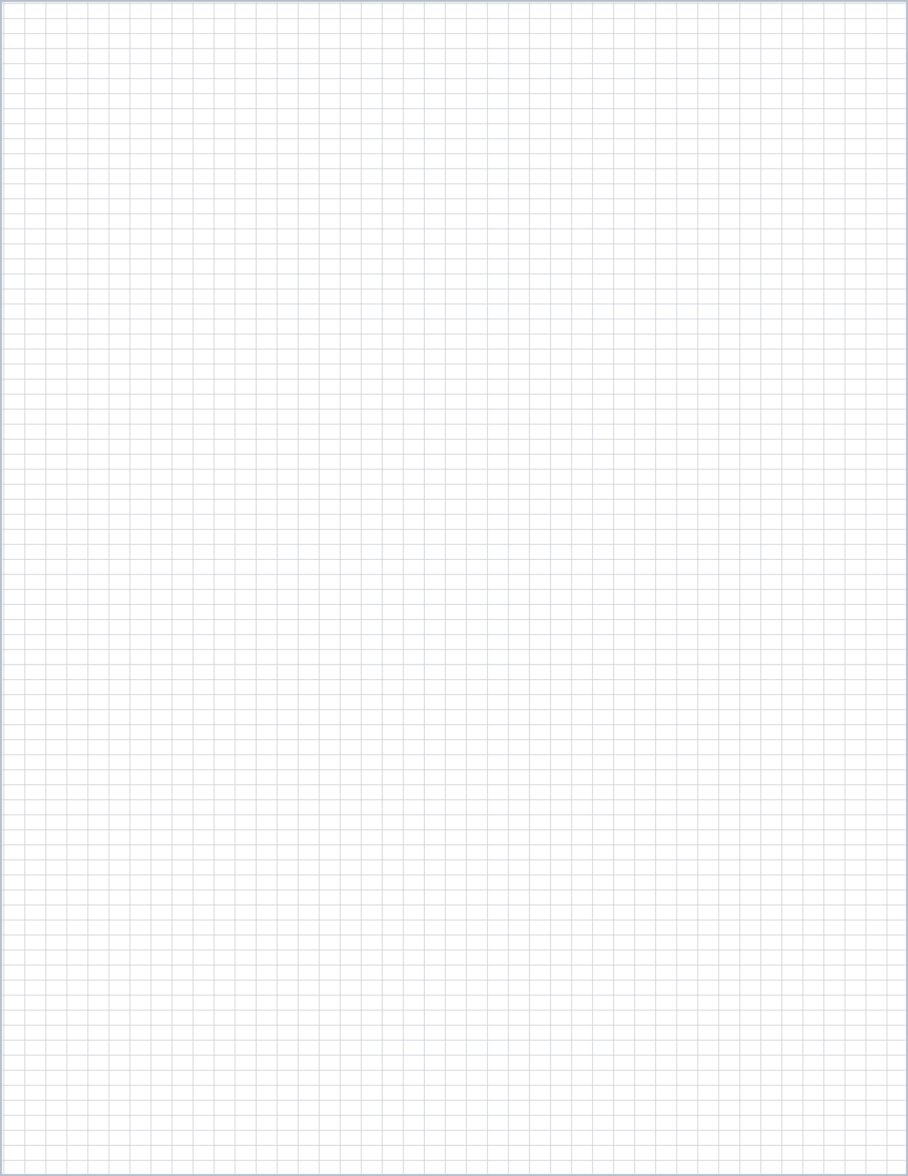 Knitting graph printable paper, US Letter