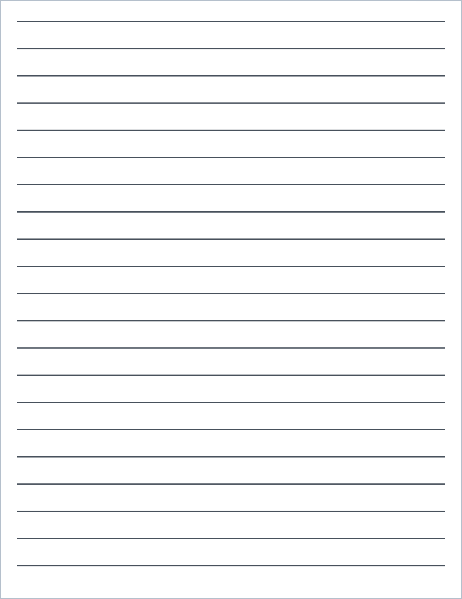 Low-vision ruled printable paper, US Letter