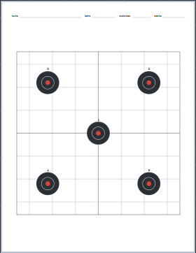 Sight-in grid printable paper