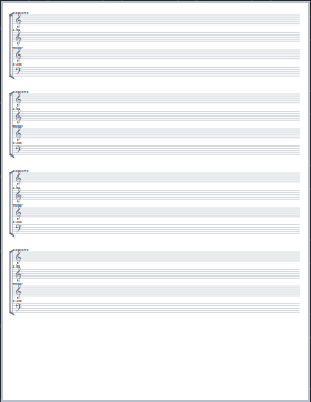 SATB staff printable paper
